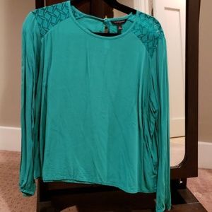 Banana Republic Lace Shoulder Blouse